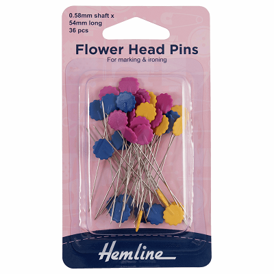 H707 Flower/Flat Head Pins: Nickel - 54mm, 36pcs